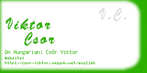 viktor csor business card